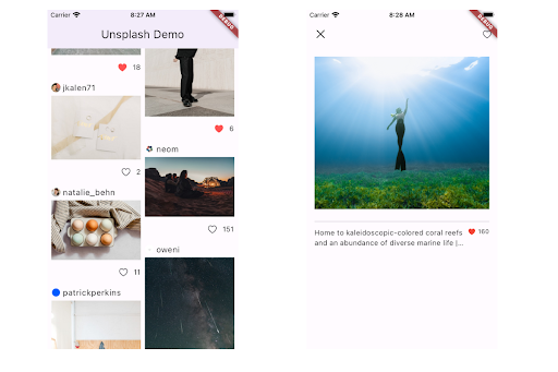 Unsplash App built on Flutter